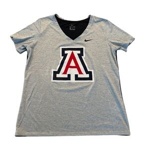 Arizona Wildcats Nike tee shirt V Neck Dri Fit Large College Basketball